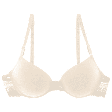 Fulorrnie Bras for Women Plus Size Wirefree Comfort Lift Back Fat Smoothing Full Figure Balconette Supportive Bra Beige 38