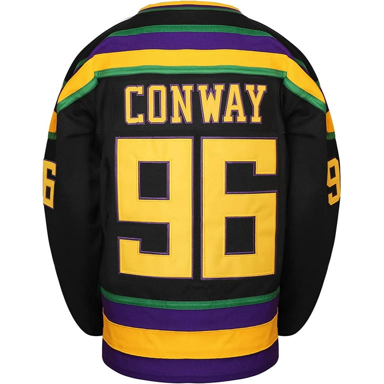 Charlie Conway #96 Mighty Ducks Movie Hockey Jersey White Green (Green,  Small) : : Sports & Outdoors