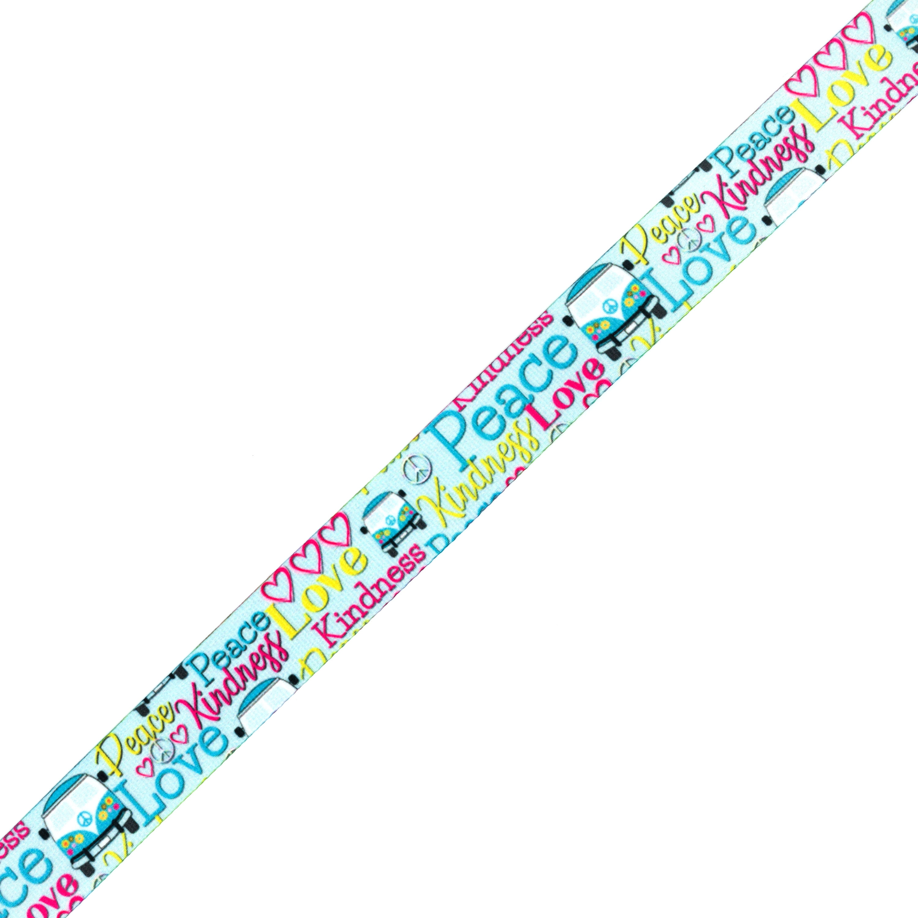 Country Brook Design® 3/4 inch Love and Peace Photo Quality Polyester, 50 Yards