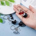 thumbnail image 3 of 3Pcs 3 Colors Alloy Keychain with Eight Ball Resin Beads Mixed Color 80mm 1pc/color, 3 of 6