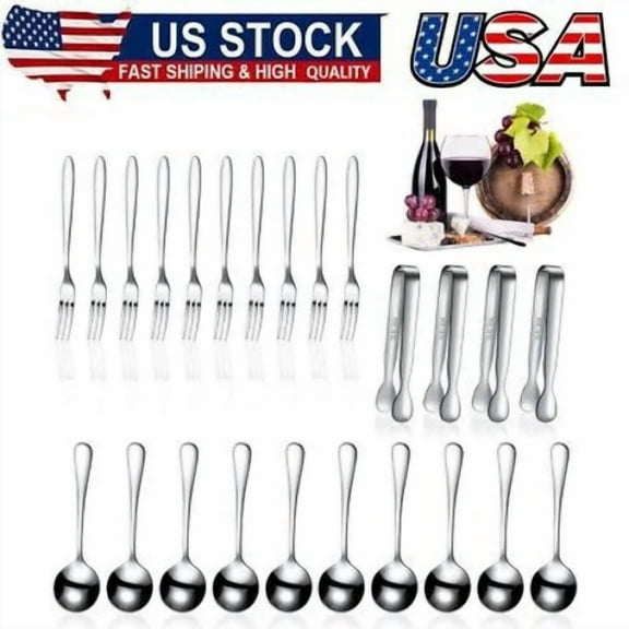 Charcuterie Accessories Mini Cocktail Tongs Small Serving Spoons Appetizer Forks