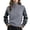 Gray, variant on THNCYX Half Zip High Neck Long Sleeve Knit Tops For Women Colorblock Casual Winter Sweaters Soft Comfort Womens Sweaters Modern Look