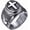 Ancient Black, variant on Men's Black Vintage Cross Prayer Ring,Stainless Steel,Single Piece for Daily Wear
