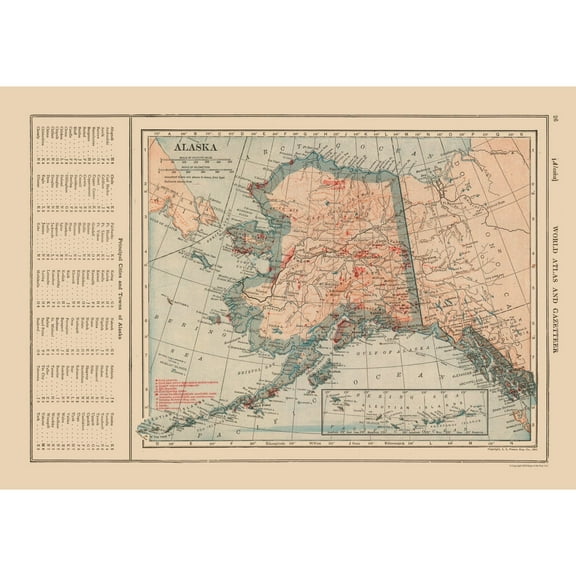 Historic State Map - Alaska - Reynold 1921 - 32.86 x 23 - Vintage Wall Art