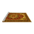 thumbnail image 2 of Ahgly Company Machine Washable Indoor Rectangle Oriental Yellow Industrial Area Rugs, 3' x 5', 2 of 4
