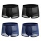 thumbnail image 1 of 4 unids/lote de ropa interior para hombre, Boxer para hombre, Boxershorts de malla de seda helada, bragas de talla grande, calzoncillos transpirables sexis de verano 40-100KG, 1 of 5