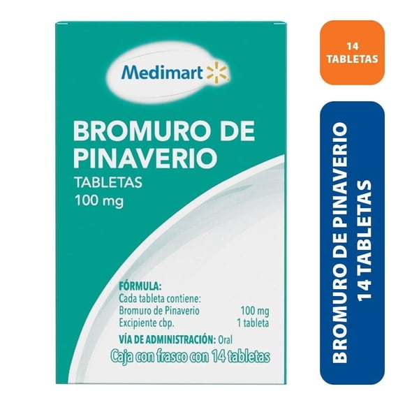 Bromuro de pinaverio Medimart 100 mg 14 tabletas
