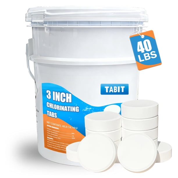 Tabletas de cloro TABIT de 3 pulgadas, 18 kg, de larga duración