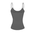 thumbnail image 5 of Basic Women Short Cami Built-In Shelf Bra - 4 Pk - H Gray, Charcl, Taupe, Oat, L, 5 of 6