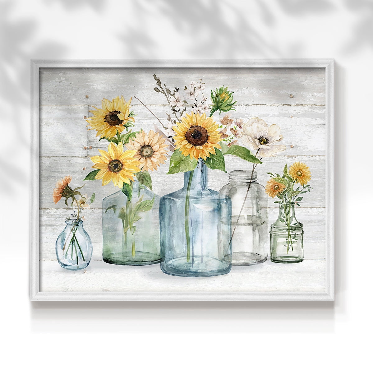 Sunflower Extravaganza by Carol Robinson - Restickable Framed Giclée Print