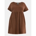 thumbnail image 4 of Terra & Sky Women's Plus Babydoll Knit Dress, Sizes 0X-5X, 4 of 4