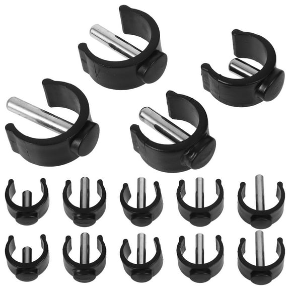 Supvox 20Pcs Walker Grip Cover Design Adjustable Length ABS Black Pads For Mobility Assistance Elderly