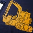 thumbnail image 4 of POPTEM Toddler Boys Pajamas Short Sleeve Excavator Pjs Cotton Sleepwear 2-Pieces Navy Blue 4T, 4 of 7