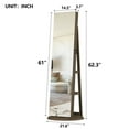 thumbnail image 2 of Jewelry Cabinet, Rotating Jewelry Armoire, Full Length Mirror with 360° Swivel Base, Lockable Storage, Necklace Hooks, Ring Slots, Bracelet Rod, Antique Brown for Bedroom Walk In Closet, 2 of 11