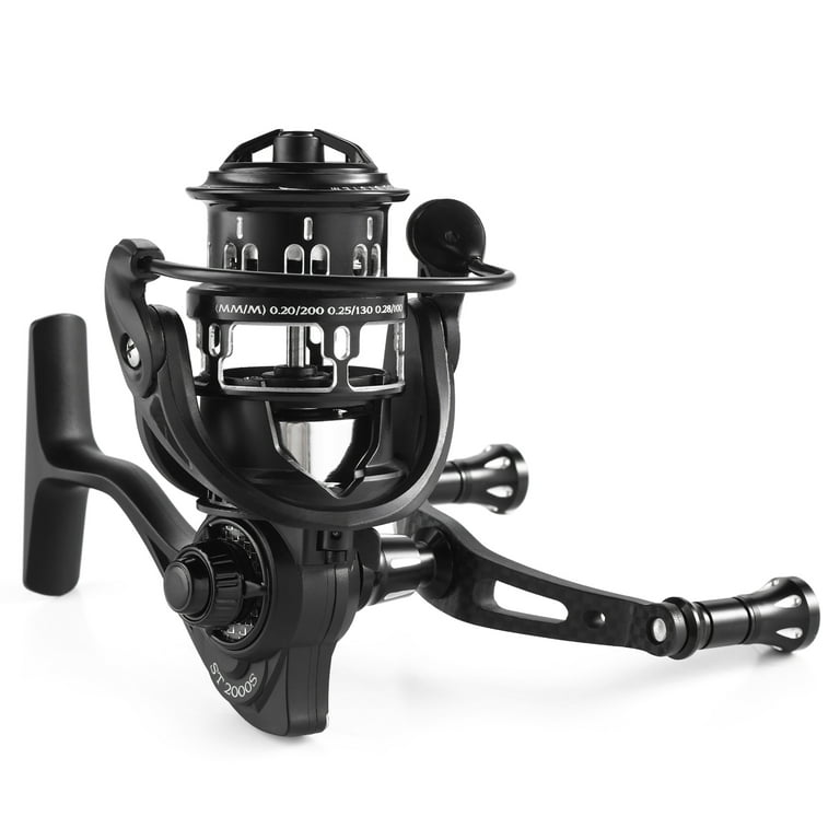 Walmeck Saltwater and Freshwater Fishing Reels, Carbon Fiber Spinning Fishing Wheel, Ideal for Fishing Vessel, Size: ST2000