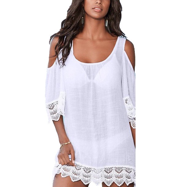 Canis Women’s Lace Coverups Summer Kimono Beach Bikini Covers