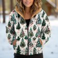 thumbnail image 2 of Women Lined Plush Sweat Jacket With Hood Autumn Winter Warm Hooded Jacket Loose Coat Pockets Large Sizes Hoodie Sweatshirt, 2 of 7