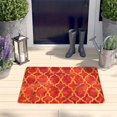 thumbnail image 2 of Red Yellow Checkered Pattern Flannel Non Slip Door Rugs,Washable Door Mats Indoor,Decorative Door Mats,Dirt-Resistant and Absorbent Doormat for Entrance,Bedroom,Kitchen,Bathroom,23.5x16in(60x40cm), 2 of 5