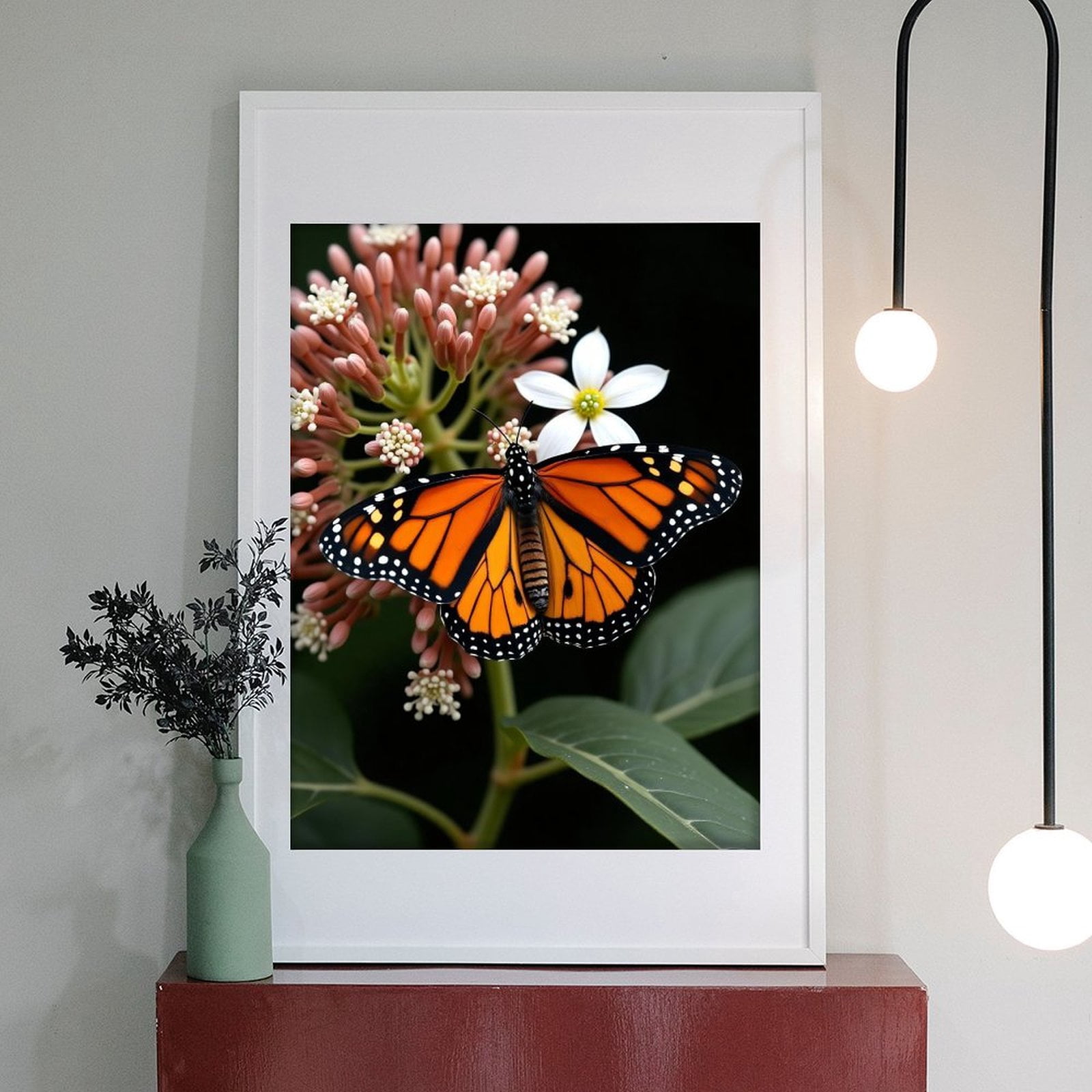 Diamond Art Kits for Adults - Modern Butterfly Botanical Print No.1167 5D Frameless Dimond Painting Kit for Adults Beginner, Round Diamond Kits for Home Wall Decor, Gift for Women