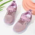 thumbnail image 2 of lnmuld Girls Breathable Fly Woven Mesh Sport Sneakers Adjustable Velcro Lightweight Anti-slip Sole Daily Walking Trainers Size:4-4.5 Years, 2 of 8