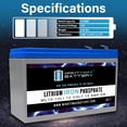 thumbnail image 3 of Batterie de Remplacement Lithium 12V 10AH pour Opti 650ES, 3 of 6