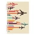thumbnail image 7 of FORMRS 1-Subject Spiral Notebook 8" x 5" College Ruled 60 Refillable Sheet A5 Hard Cover, Flying Planes, 7 of 7