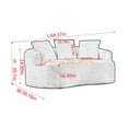 thumbnail image 2 of Curved Loveseat, Small Chenille Sofa with 3 Pillows, Deep Seat Couch for Apartment, Living Room, No Assembly Needed, 2 of 5