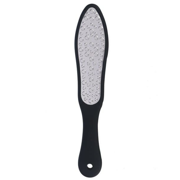 FELTECHELECTR Lima profesional de pedicura de acero inoxidable para pies, raspador, herramienta para suavizar los pies, eliminar callos y grietas en el talón (negro HS1096)
