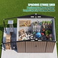 thumbnail image 5 of Clouddwell Metal Storage Shed with Hardtop Pergola 10x6 ft 2-in-1,57 Sq. Ft Outdoor Tool Shed for Backyard, 5 of 8