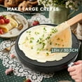 thumbnail image 4 of FANRUINA 12" Electric Crepe Maker & Griddle, Nonstick Surface, Adjustable Temp Control, Includes Spreader & Spatula for Pancakes, Omelets, Quesadillas, Compact Design, 4 of 8