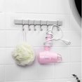 thumbnail image 2 of Injueey Feiqiong 2019 autoadhesivo 6 ganchos de pared Color puro puerta de baño ganchos de plástico estante de moda sin taladro organizador estante de Juegos de accesorios de baño gris Injueey JJ24796-02, 2 of 6