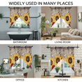 thumbnail image 3 of Sunflowers Swag Curtains for Kitchen/Bedroom/Living Room, Retro Flower Barn Doors Butterfly Farmhouse Brown Scalloped Curtains 63 Inch Long, Window Swag Topper Curtains Valances 2 Panels Set 36"x63", 3 of 8