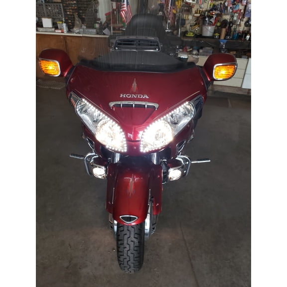 For The LED DRL Head Light Strips Daytime Running Lamps Kit for Honda Gold Wing GL1800