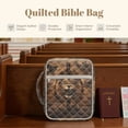 thumbnail image 6 of ZUXONGSY Lion Cross Raven Print Bible Cover for Women Quilted Bible Bag Portable Scripture Bag with Handle Handbag for Daily Commuter, 6 of 7