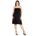 thumbnail image 2 of Plus Size Strapless Pleated Knee Length Dress, 2 of 7