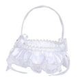 thumbnail image 6 of Satin Flower Basket Fariy Wedding Basket with Handl Flower Girl Basket for Bridal Engagement Wedding Supplies Ceremony E, 6 of 9