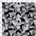 thumbnail image 3 of Soimoi Cotton Cambric Black Fabric By the Yard - 42 Inch Wide -Geometric Material - Artistic and Modern Patterns for Various Uses Printed Fabric, 3 of 6