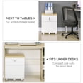 thumbnail image 4 of Vinsetto Rolling File Cabinet Lockable Filing Cabinet A4 Sized W/ 2 Drawer, 4 of 10
