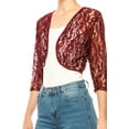 MOA Collection Women's Casual Lace Bolero Crochet Cardigan