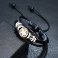 thumbnail image 4 of Cuff Wristband Star Unisex Punk Braid Fashion Cuff Wrap Bangle Cuff Bracelet, 4 of 10