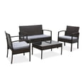 thumbnail image 5 of iTopRoad 4-Piece Outdoor Patio Furniture Set, Wicker Rattan Sectional Sofa Couch, 5 of 10