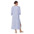 thumbnail image 3 of Aria Women's Sweater Knit 3/4 Sleeve V-Neck Lounger Nightgown with Pockets, Sizes XS to 5X, 3 of 5