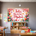 thumbnail image 7 of Decorative Design Mother's Day Banner Floral Motif Butterfly Decoration Spring Theme for Mother's Day Celebration Indoor Decoration Party Background, 7 of 7