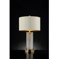 thumbnail image 2 of HomeRoots 468827 Crystal Desk Lamp, Matte Gold, Clear & Off White, 2 of 4