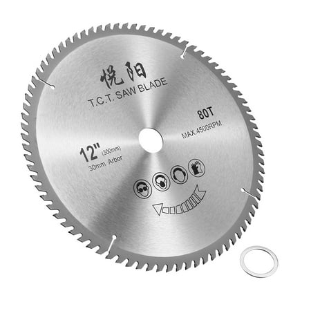 80 Tooth Laminate - Unique Bargains 12-Inch 80 Tooth 4500RPM Carbide Tip Cutting Circular Saw w 30mm Arbor