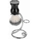 thumbnail image 3 of 2pcs Shaving Razor Brush Stand Metal Universal Beard Brush Holder Professional Shaver Kit Organizer For Men(silver) Banmo, 3 of 5