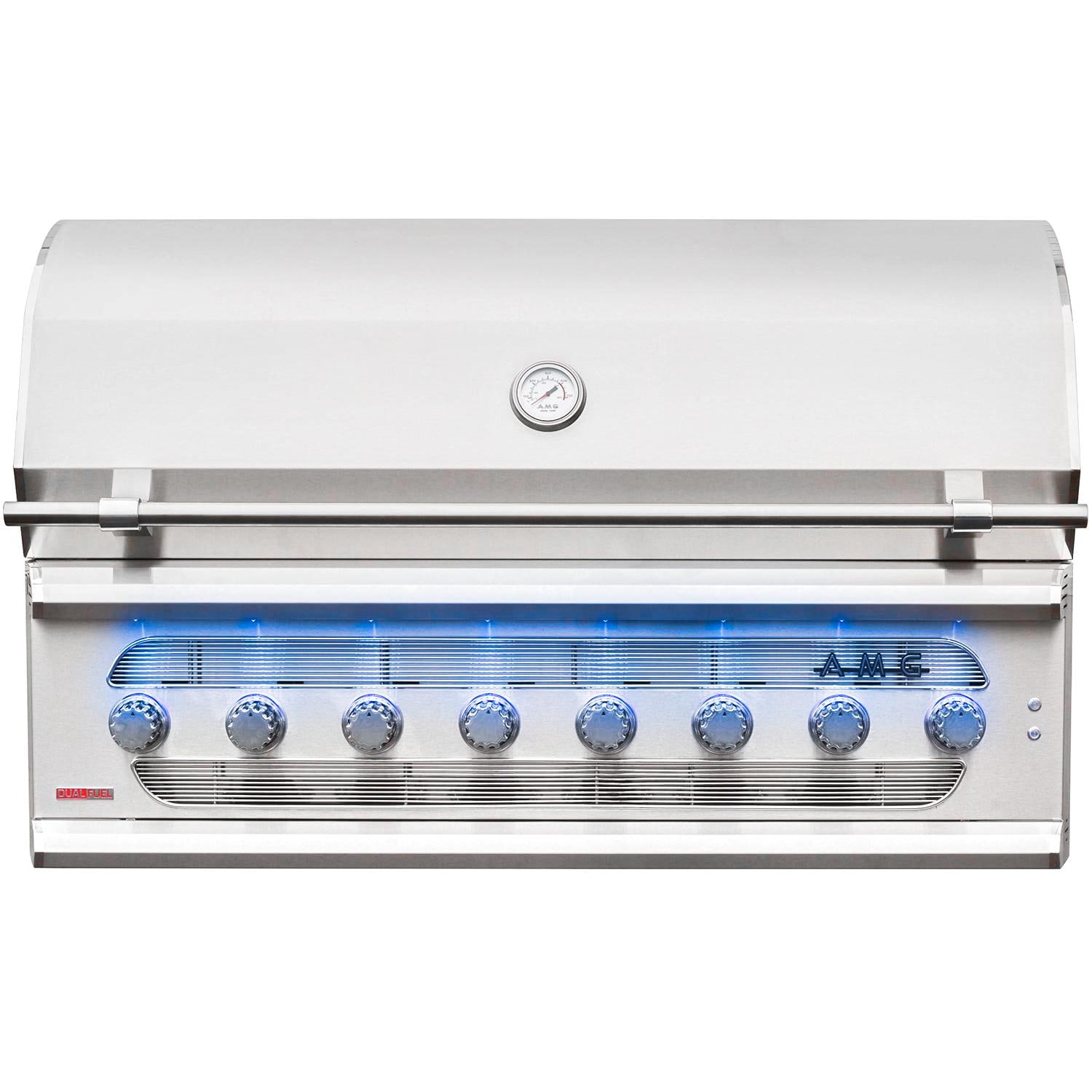 American Muscle Grill 54Inch 8Burner BuiltIn Dual Fuel Wood