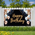 thumbnail image 5 of Decorative Design Happy Birthday Banner Balloon Decoration Party Backdrop for Birthday Party Event Decoration Indoor Celebration, 5 of 7