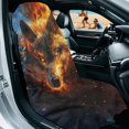 thumbnail image 2 of Uorisanigo Fire Wolf Print Car Seat Cover Protector Easy to Install Sweat-Absorbent Bucket Towel Seat Covers Fashion Auto Interior Universal Protector for Cars Truck Van SUV, 2 of 8