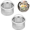 thumbnail image 1 of Kitchen Sink Filter, Stainless Sink Grid Strainer, Universal Sink Strainer with Handle for Kitchen, Bathroom, 2 Piece, 1 of 5